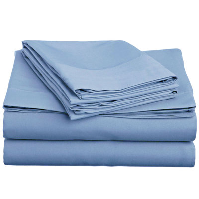 Off To Bed 6 Piece Comfort Deep Pocket Sheet Set Size: King, Colour: Serenity Blue