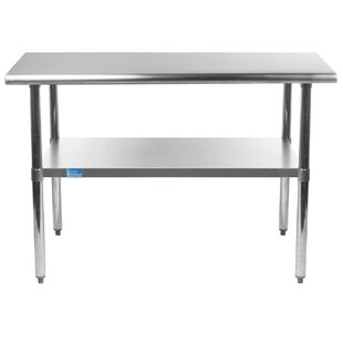 24W x 24L Stainless Steel Table Metal Table for Home or Business