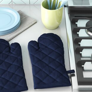 navy oven gloves