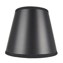 8" Tall NEW Clip-on Black Round Lamp Shades Set of 4 