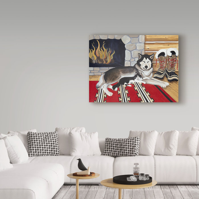 Trademark Art Best Of Friends Acrylic Painting Print On Wrapped