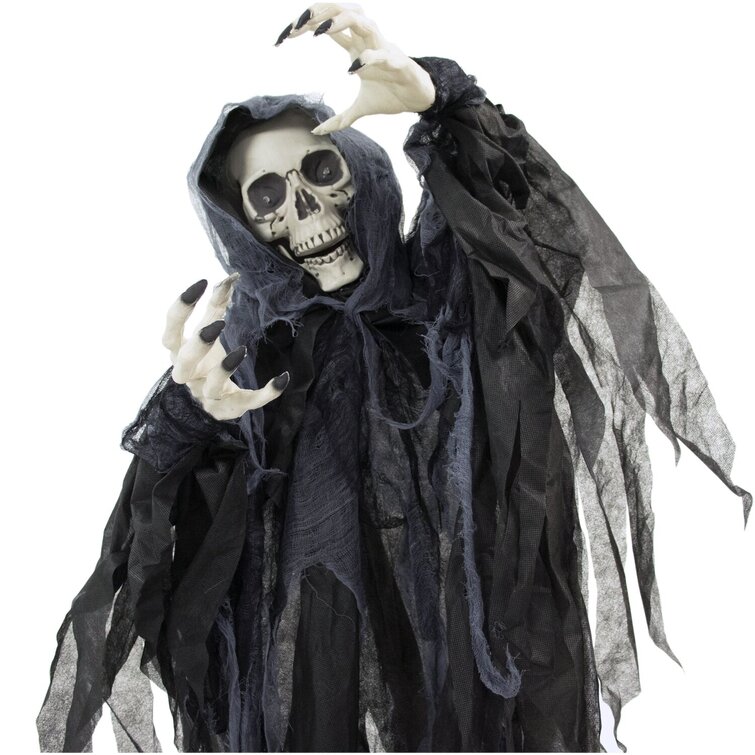 Midnight Bendable Skeleton Reaper Halloween Horror Prop Decoration NEW