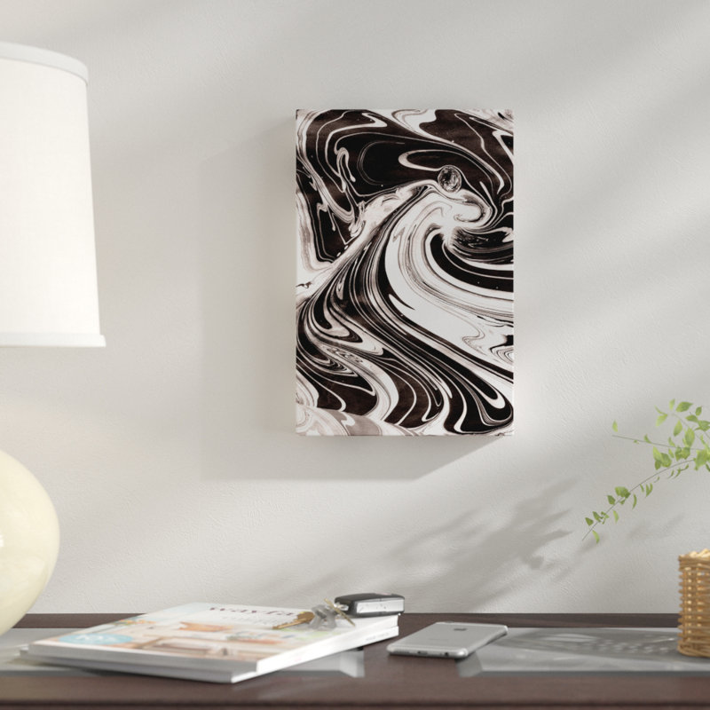 East Urban Home Yin Yang Iii Watercolor Painting Print On Canvas
