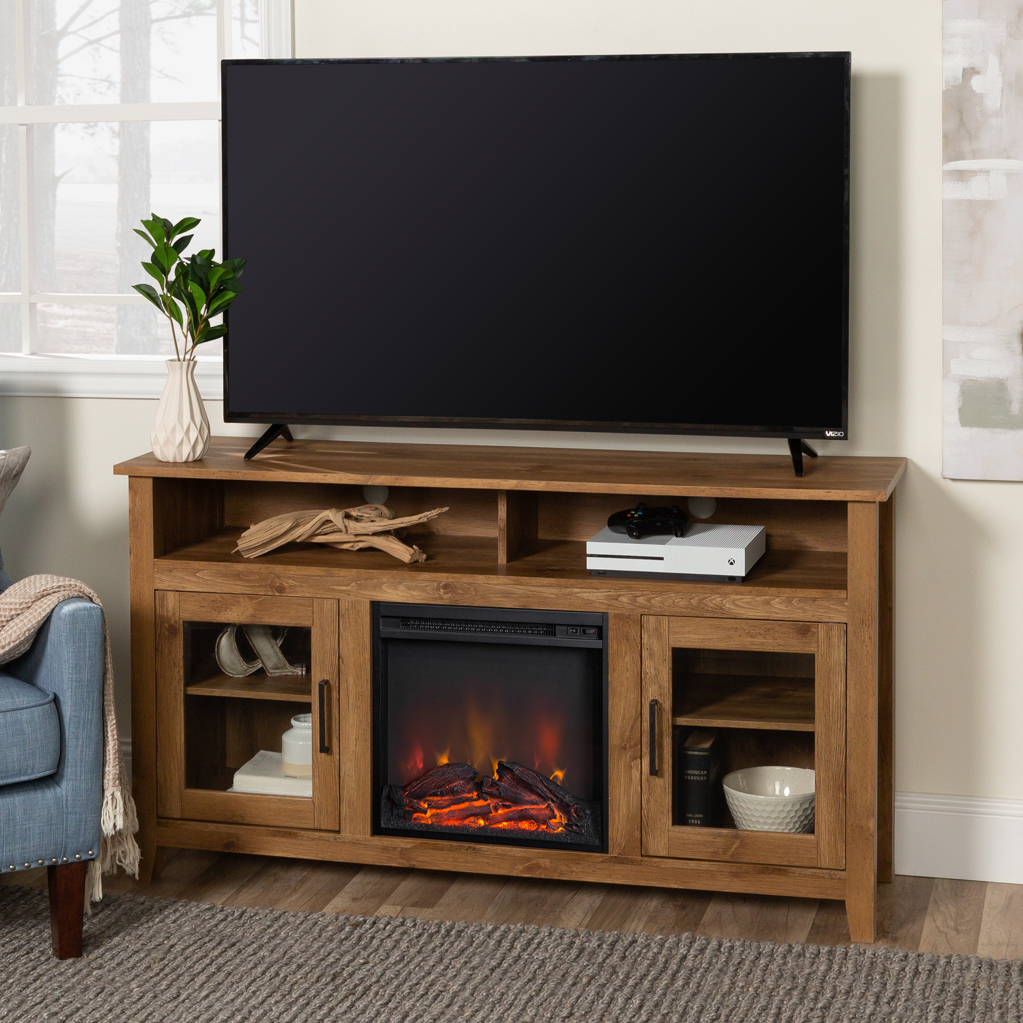 Kohn Tv Stand For Tvs Up To 60 Inches With Fireplace Included