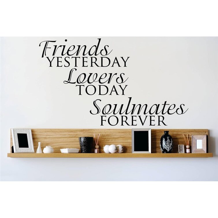 Friends Lovers Soulmates Home Bedroom love Quote Wall Art Sticker Home Decor diy