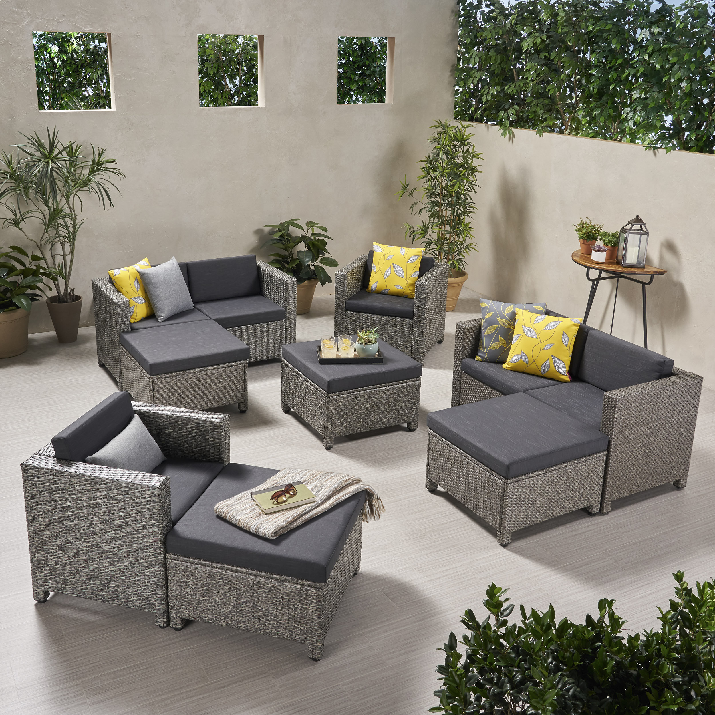 Ivy Bronx Kraemer Outdoor Patio Sectional With Cushions Wayfair Ivy Bronx Kraemer Outdoor Patio
