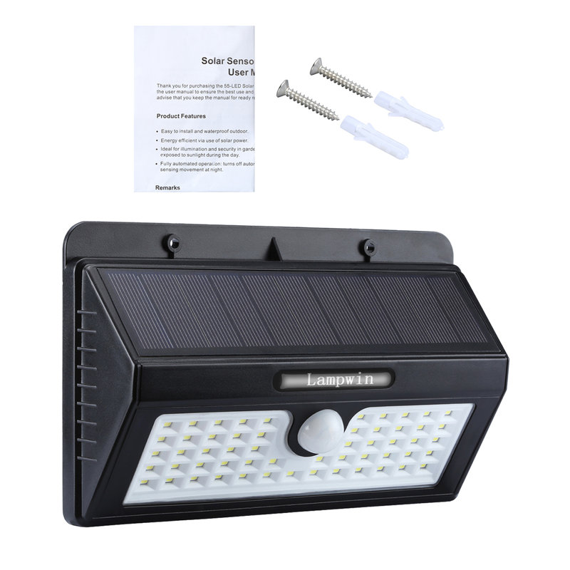 Langria Waterproof Bright 2 Watt Led Solar Power Outdoor Security Flood Light With Motion Sensor Wayfair