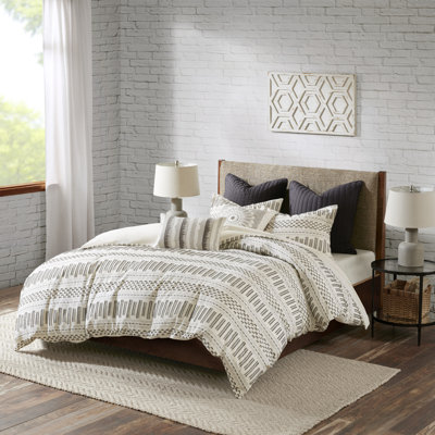Eider Ivory Jonesboro Jacquard Comforter Set Size California King