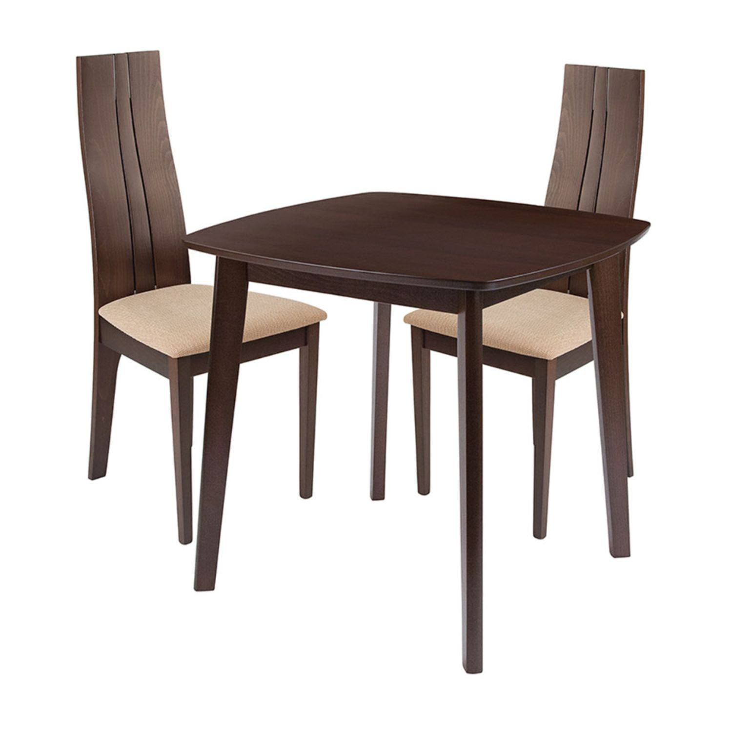 Ebern Designs Annora 3 Piece Solid Wood Dining Set Wayfair