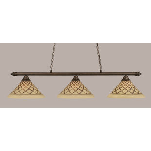 Go to store & view more images Red Barrel Studio Mendez 3-Light Glass Shade Billiard Light