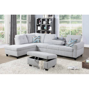 Red Barrel Studio Lovis 97 2 Left Hand Facing Corner Sectional With Ottoman Wayfair