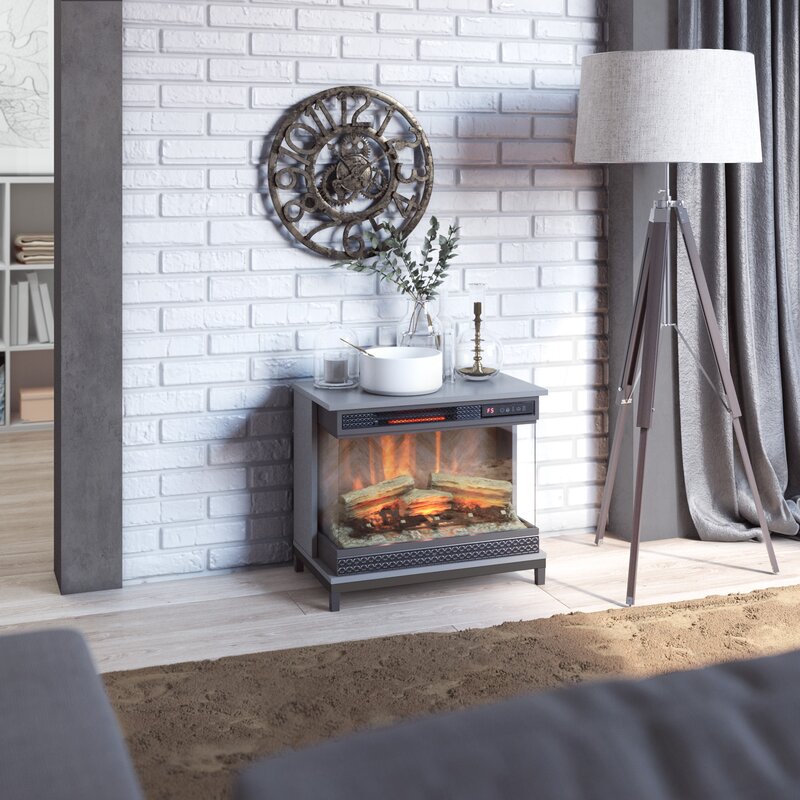 Wrought Studio Danyell Electric Fireplace Reviews Wayfair