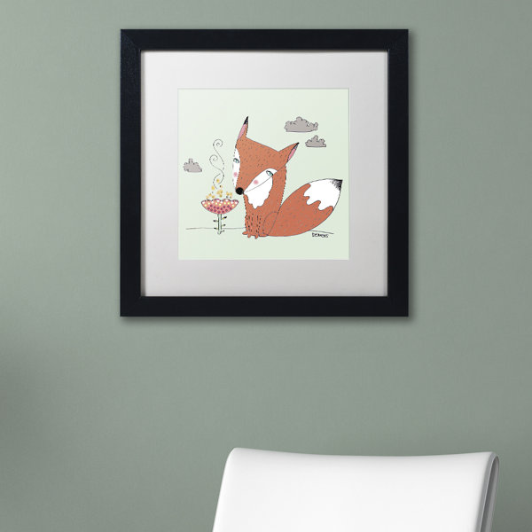 Trademark Art Un Renard Dans La Cours By Sylvie Demers Framed