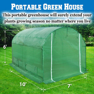 7 Ft. W x 10 Ft. D Hobby Greenhouse
