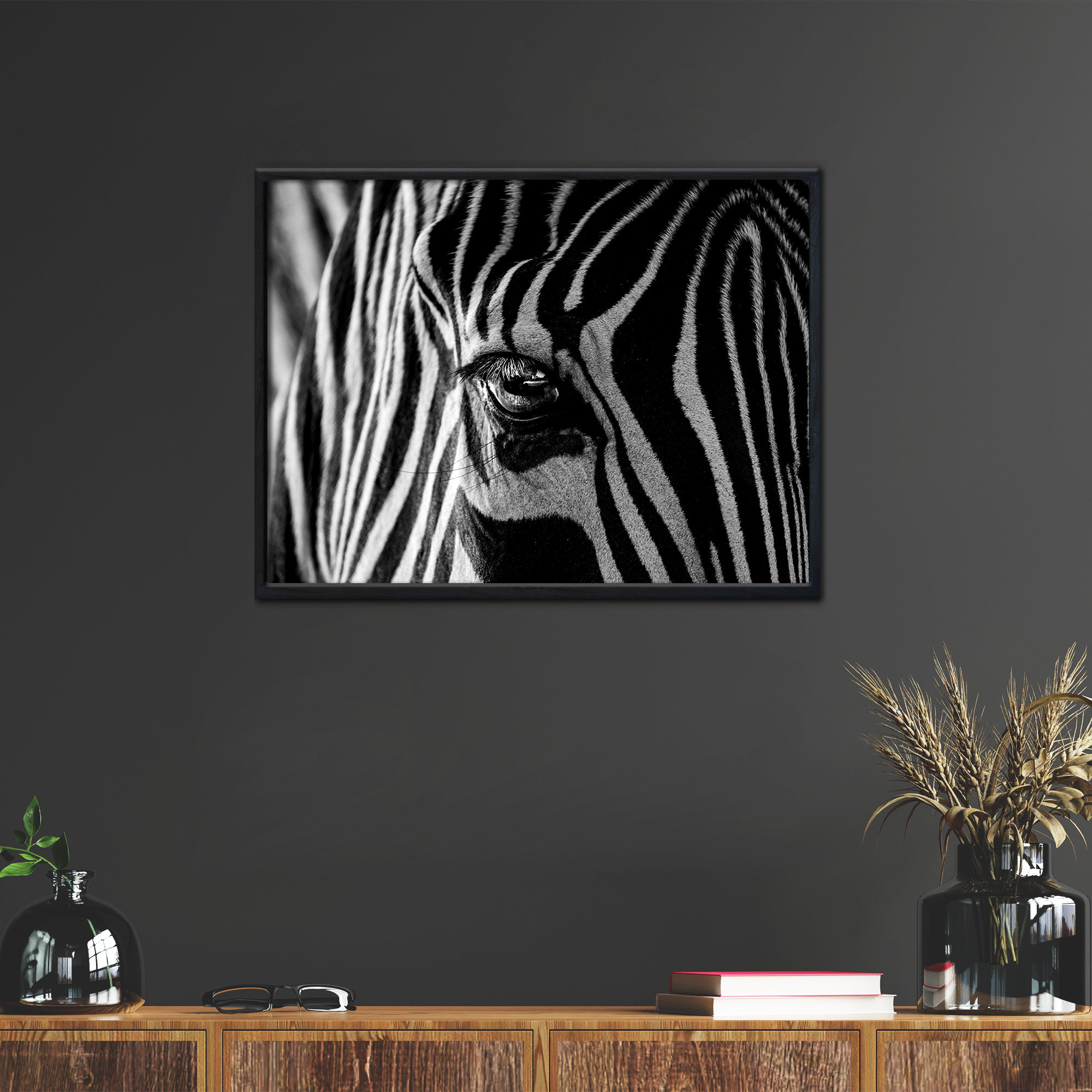 Latitude Run® 'Abstract Zebra' Framed Print Wall Art By Roy Darnell by