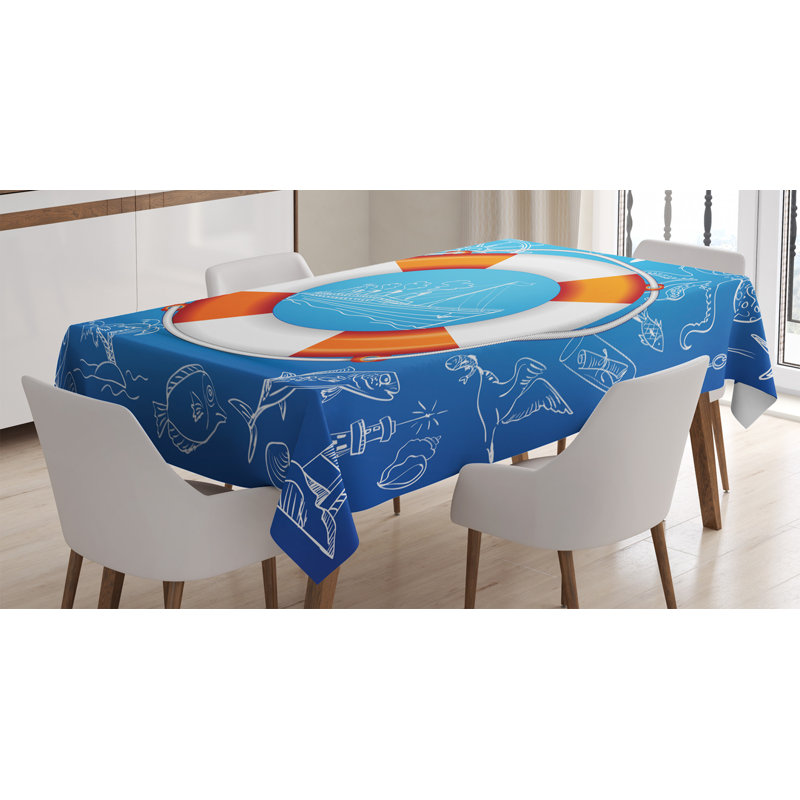 East Urban Home Ambesonne Buoy Tablecloth Life Buoy Image