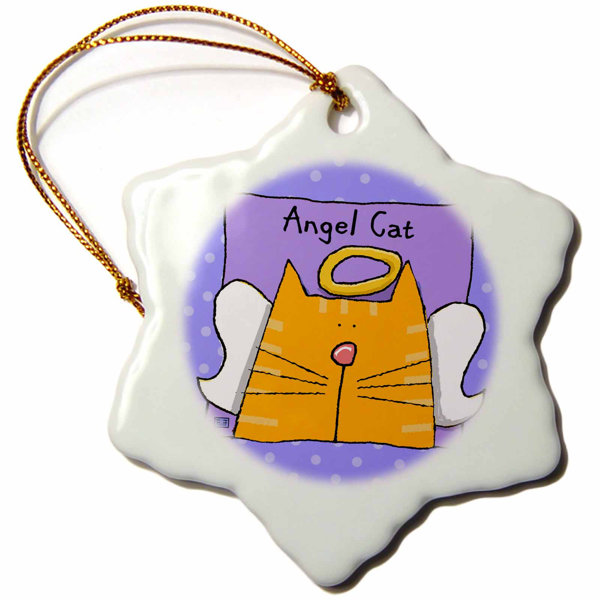 The Holiday Aisle Angel Tabby Cat Cute Cartoon Pet Loss Memorial