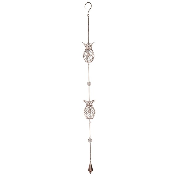 Bay Isle Home Jayce Metal Spring Pineapple Wind Chime | Wayfair