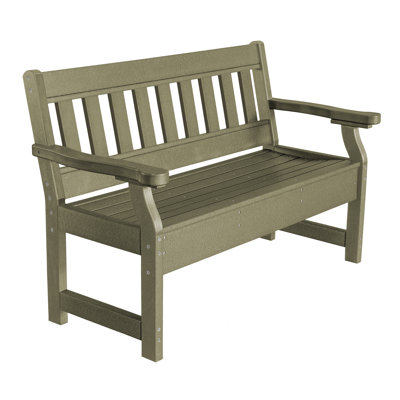 Patricia Poly Lumber Garden Bench Rosecliff Heights Color Olive