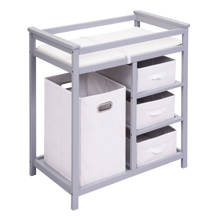 white changing table with hamper
