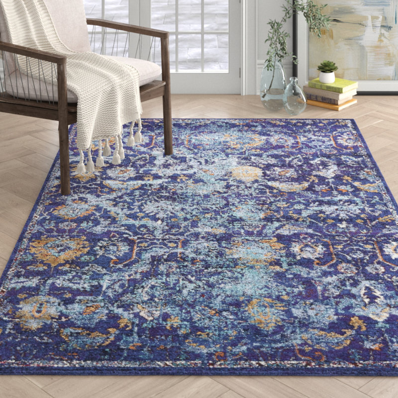 Koury Persian Inspired Navy Blue Beige Tan Area Rug Reviews Joss Main