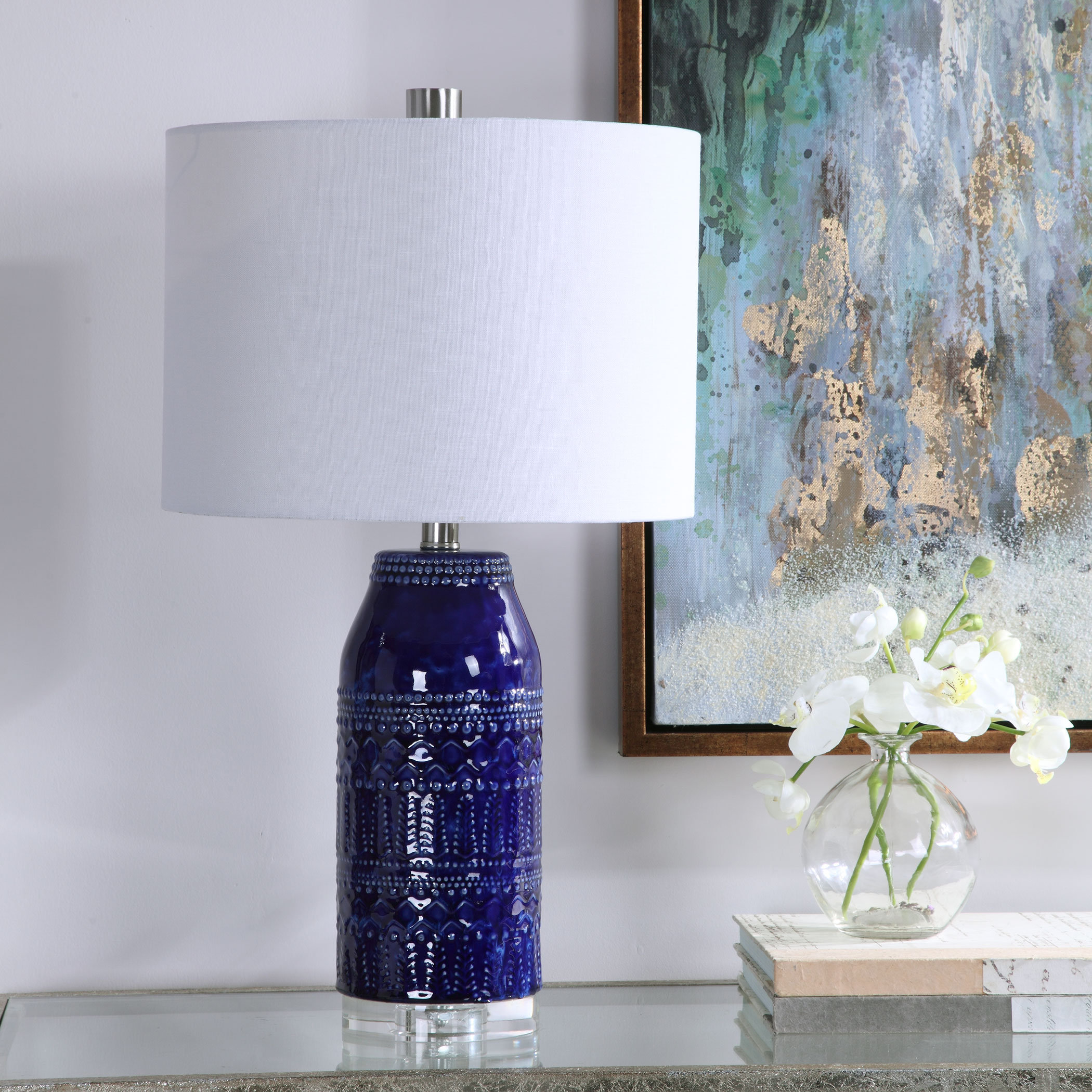 wayfair table lamps blue