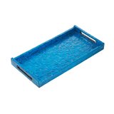 teal lacquer tray