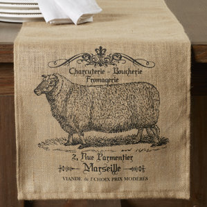 Rosaire Farmhouse Burlap Table Runner