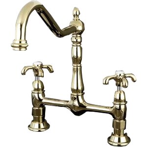 French Country Double Handle Widespread Kitchen Faucet