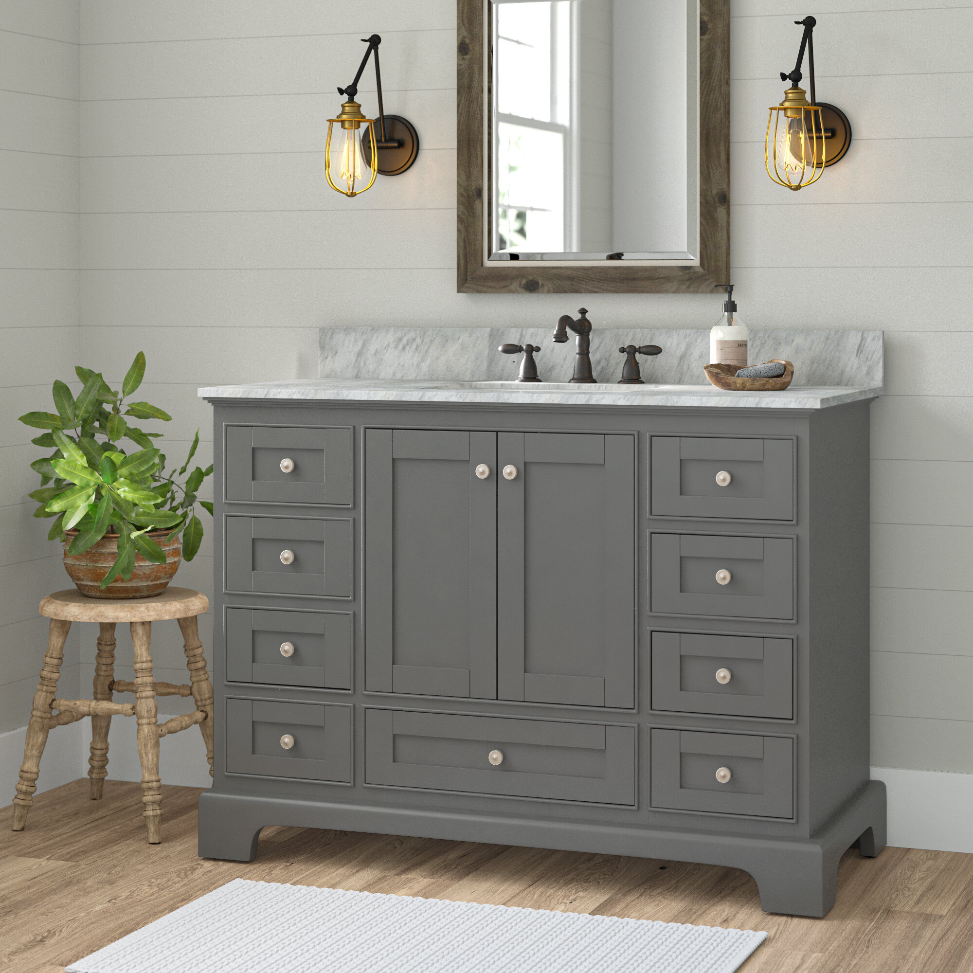 48 Inch Solid Wood Bathroom Vanities You Ll Love In 2021 Wayfair