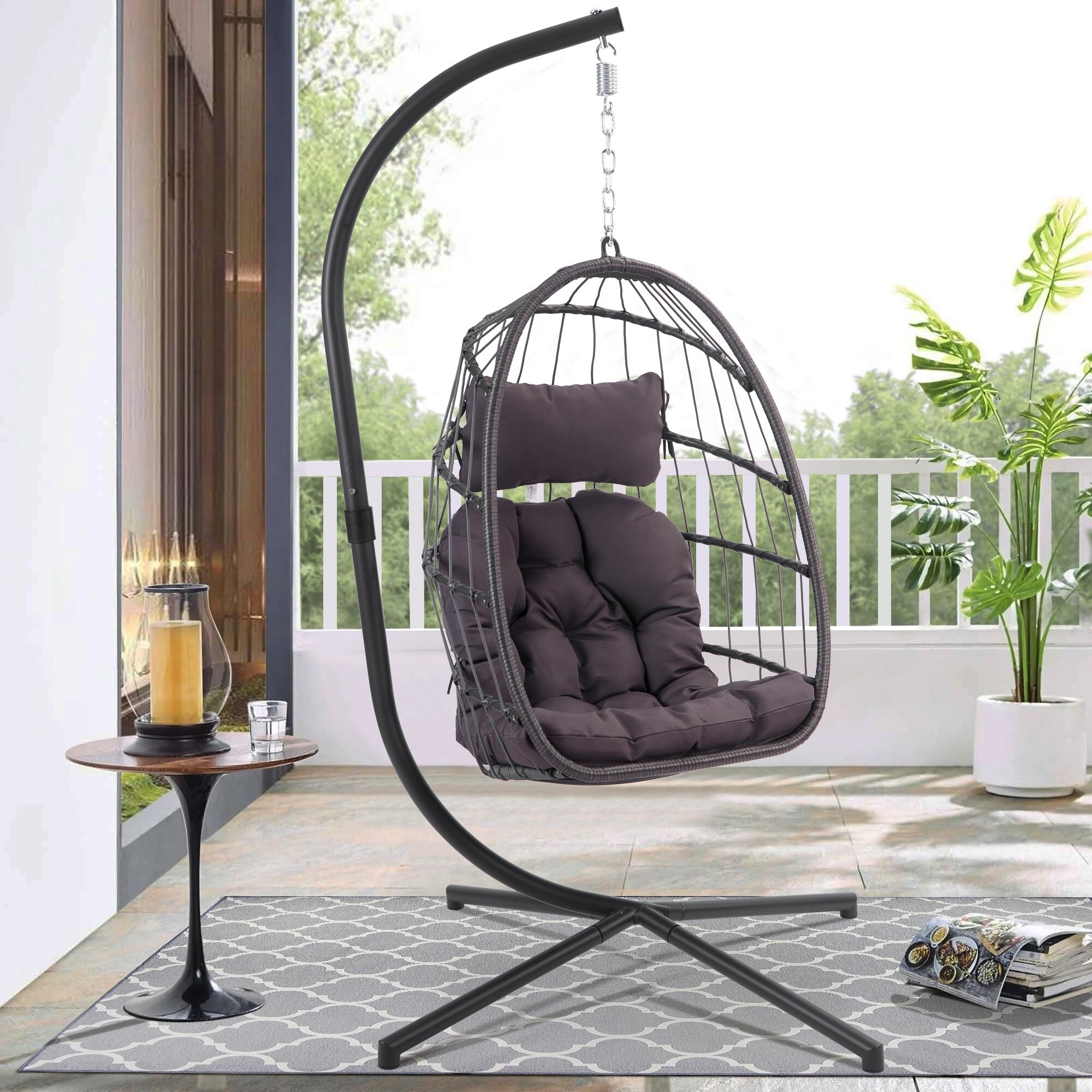 bridgette swing chair with stand