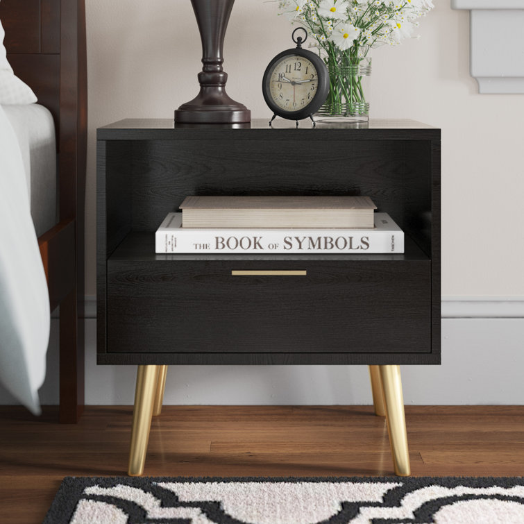 Black and gold night stands Clearance