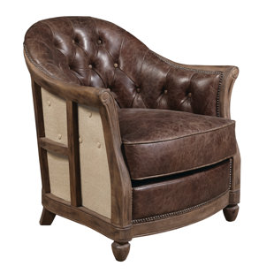 Tufted Leather Chairs You Ll Love Wayfair Tarheel Barrel Chair
