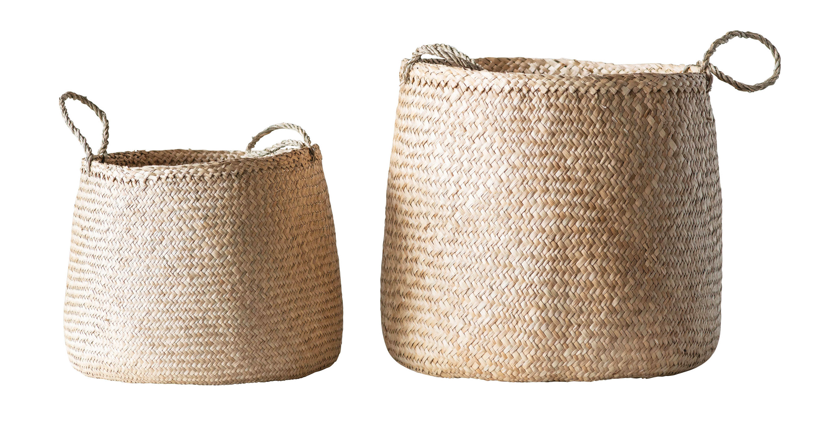Allmodern 2 Piece Seagrass Basket Set Reviews Wayfair