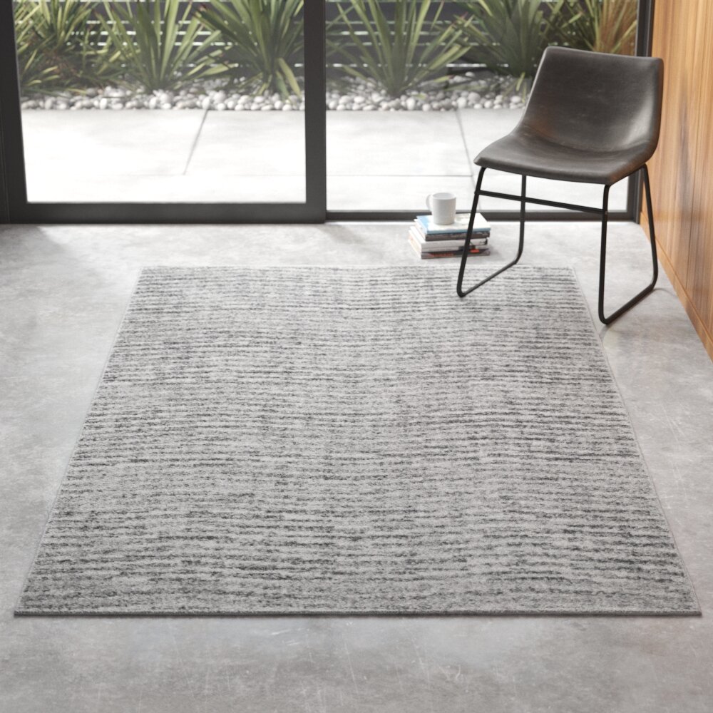 Peabody Abstract Gray Area Rug Reviews AllModern