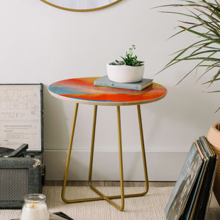 Go to store & view more images Viviana Gonzalez Minimal Mountains End Table by East Urban Home