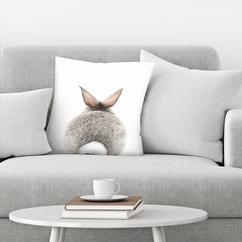 East Urban Home Bunny Tail Throw Pillow Wayfair