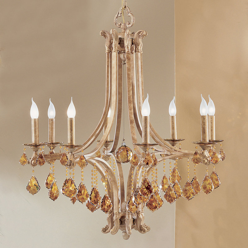 Clic Lighting Mediterranean 8 Light Candle Style Light Candle