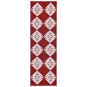 Jacquard Hand-Woven Red Area Rug