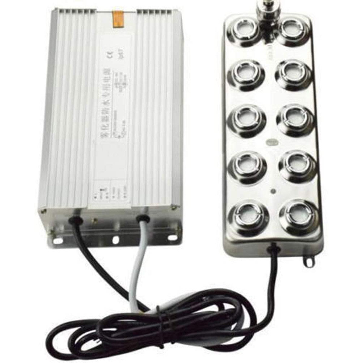 10 Heads Ultrasonic Mist Maker Water Pond Hydroponics Fogger Humidifier Hot 