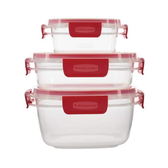 Rubbermaid 3-Pieces Easy Find Lids Container Food Storage Set