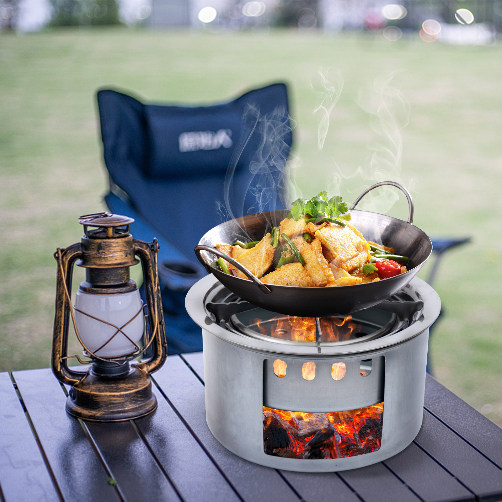 JOYDING Single Burner High Pressure Wood Camp Stove Wayfair