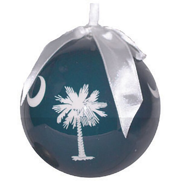 SOUTH CAROLINA Palmetto Tree Moon Made with Sand Beach Ornament 