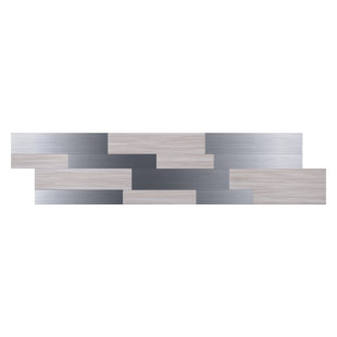 No Grout Backsplash Wayfair 6 X 24 Pvc Metal L Stick Backsplash Panel In Silver
