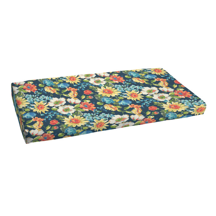 Multi Floral Indoor Outdoor Bench Cushion