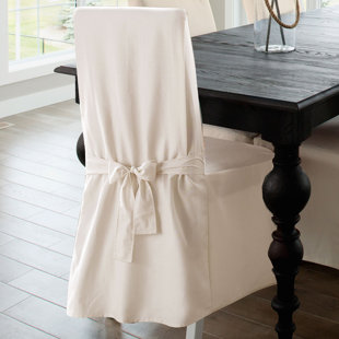 white linen chair covers