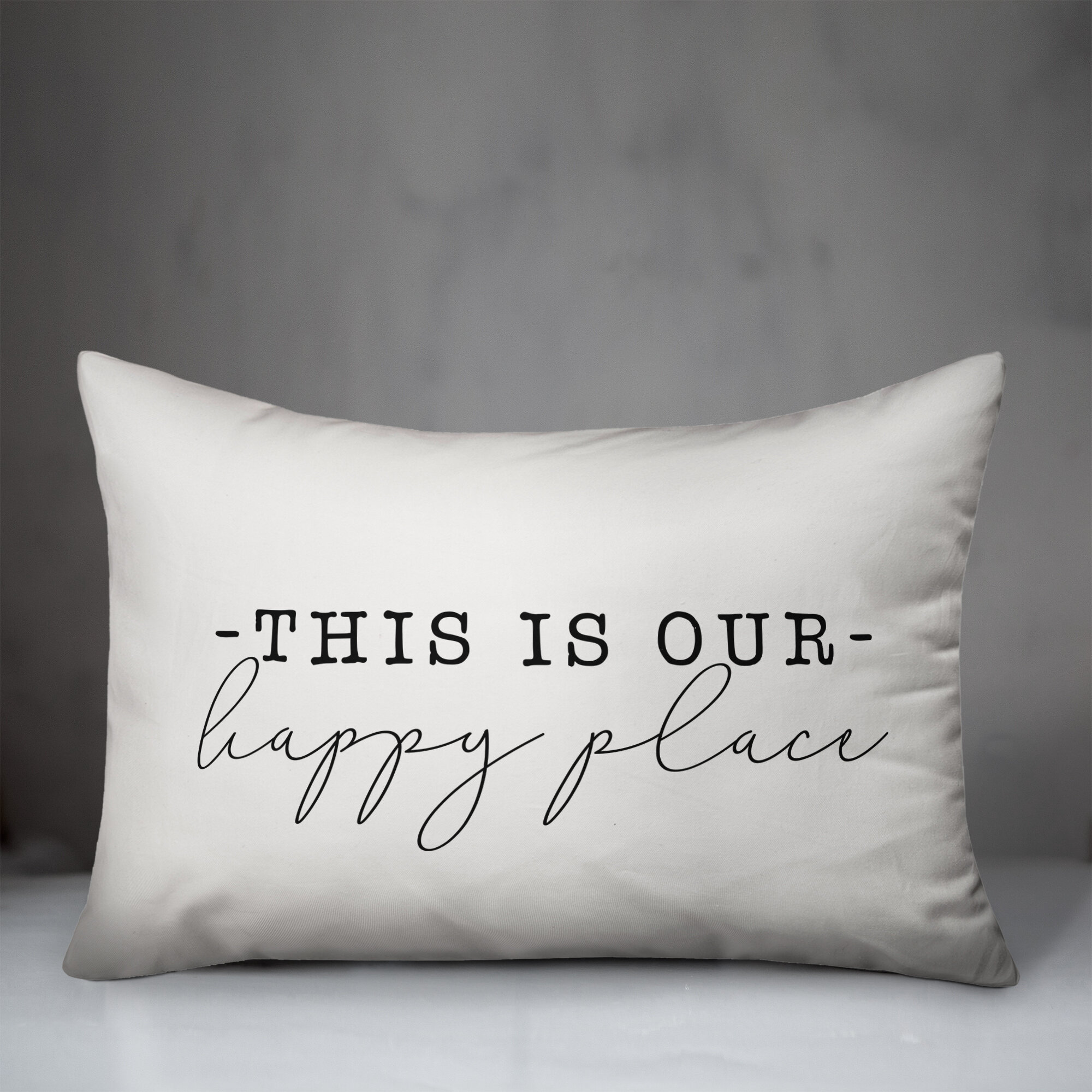 our happy place pillow