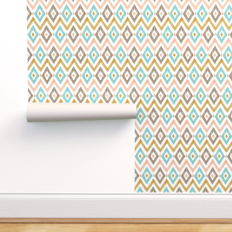 Brayden Studio Mateer Zigzag 27 L X 24 W Wallpaper Panel Wayfair