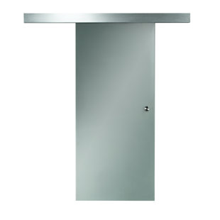 96 Inch Barn Door Wayfair Pinecroft Gl Barn Door With Installation Hardware Kit