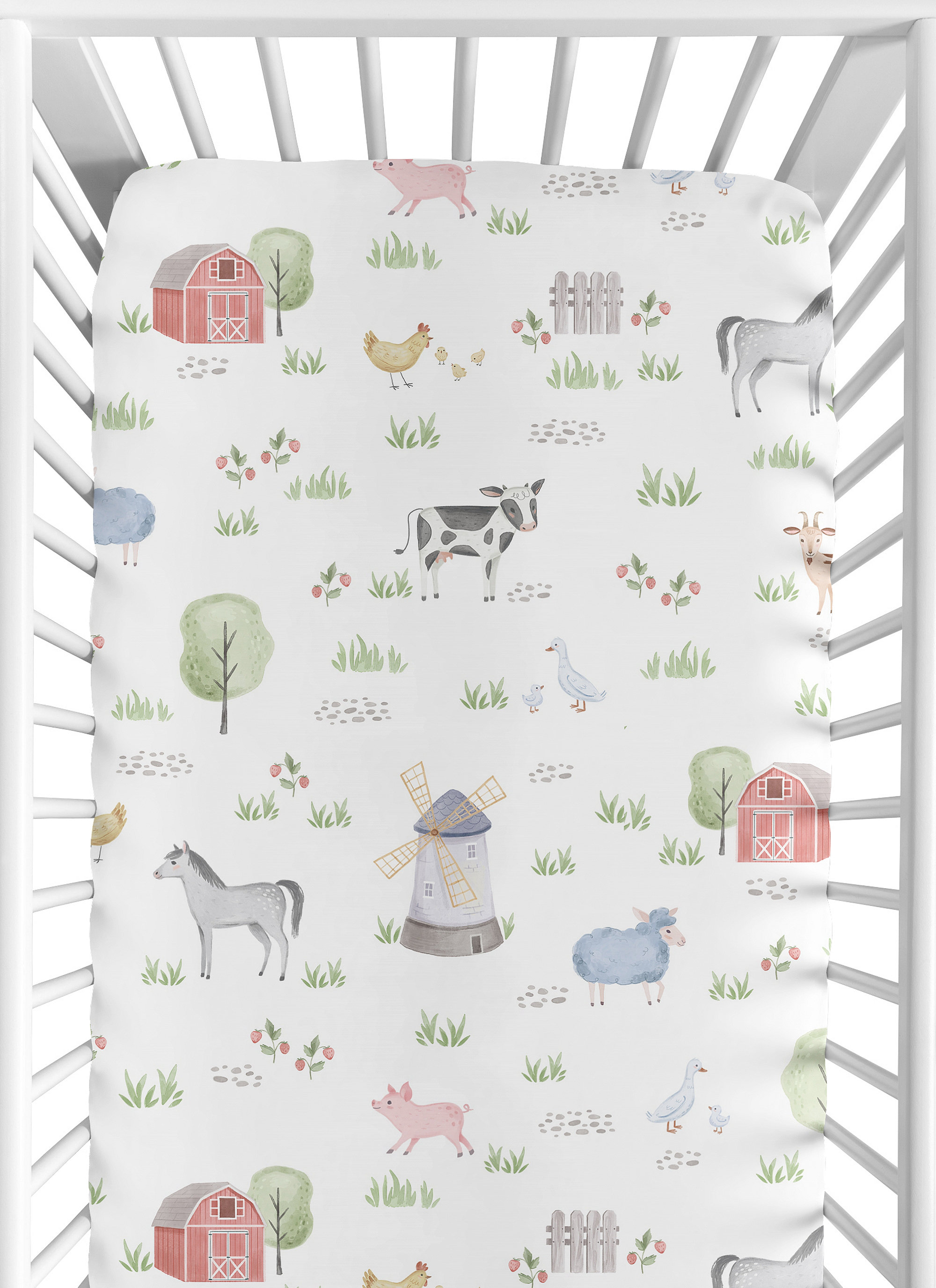 farm animal crib sheet